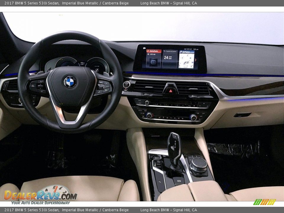 2017 BMW 5 Series 530i Sedan Imperial Blue Metallic / Canberra Beige Photo #15