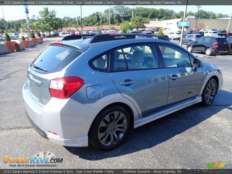 2012 Subaru Impreza 2.0i Sport Premium 5 Door Sage Green Metallic / Ivory Photo #9