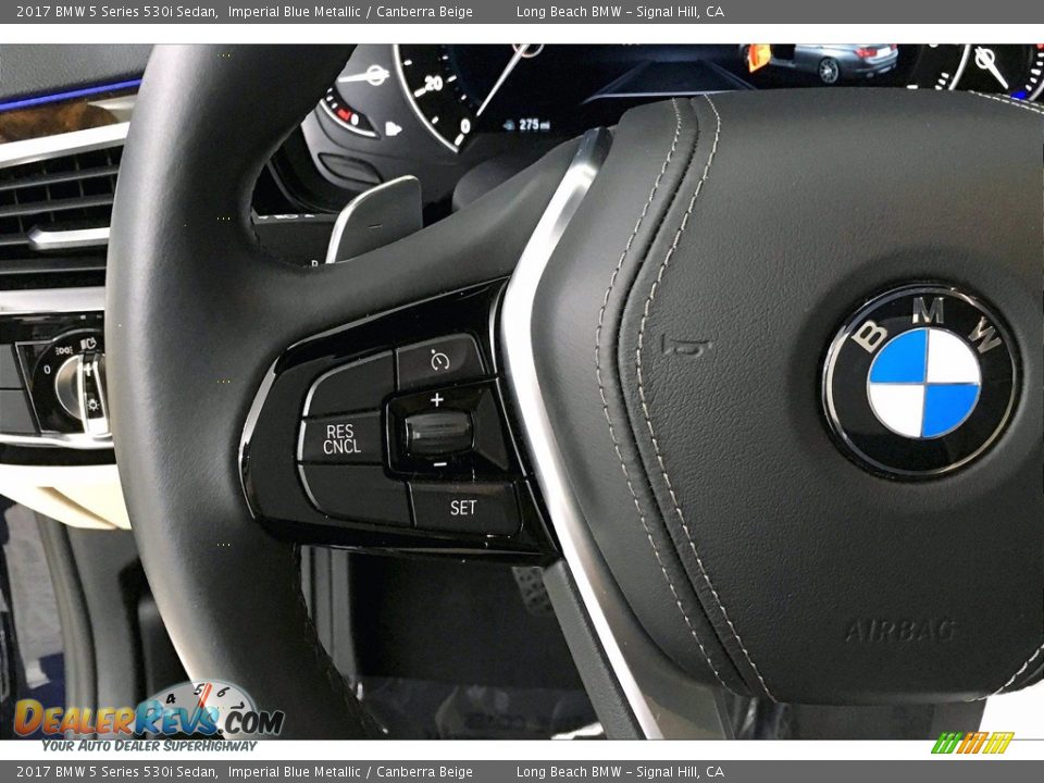 2017 BMW 5 Series 530i Sedan Imperial Blue Metallic / Canberra Beige Photo #18