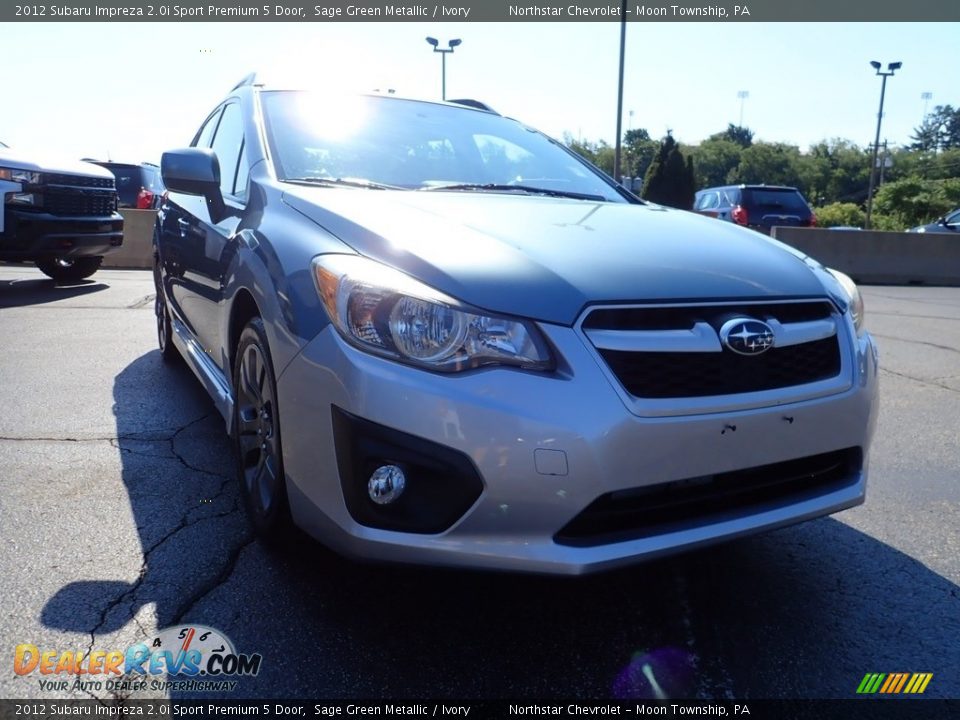 2012 Subaru Impreza 2.0i Sport Premium 5 Door Sage Green Metallic / Ivory Photo #12