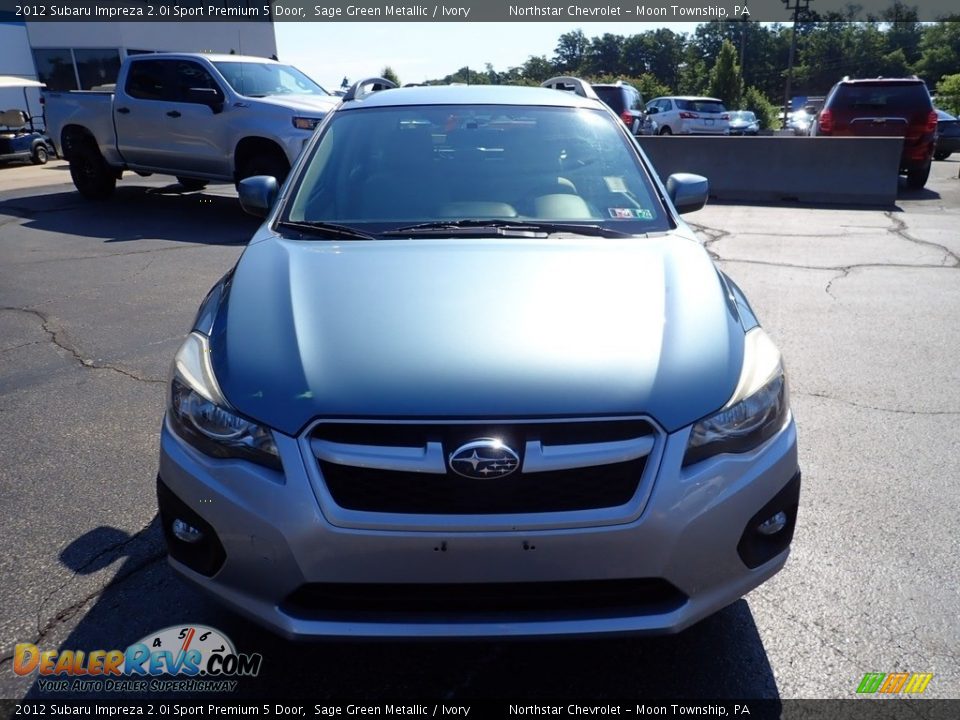 2012 Subaru Impreza 2.0i Sport Premium 5 Door Sage Green Metallic / Ivory Photo #13