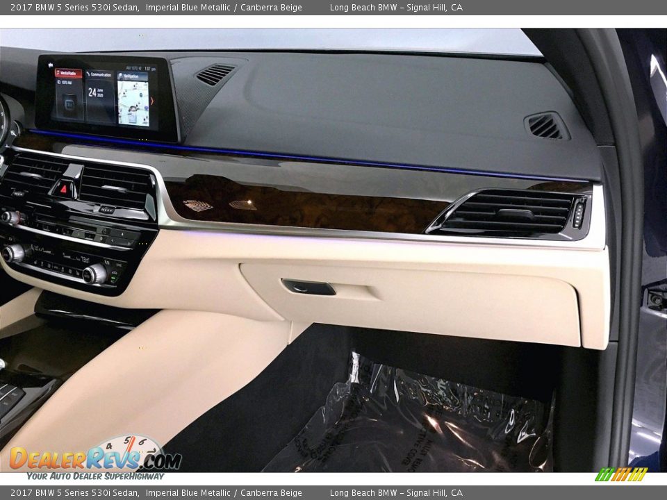 2017 BMW 5 Series 530i Sedan Imperial Blue Metallic / Canberra Beige Photo #22
