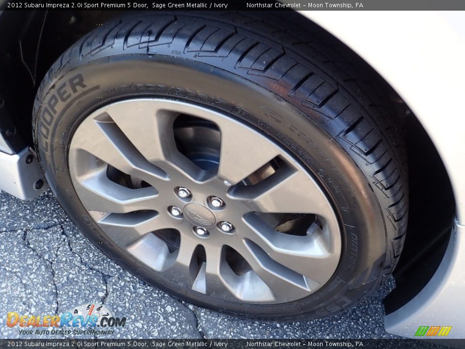 2012 Subaru Impreza 2.0i Sport Premium 5 Door Sage Green Metallic / Ivory Photo #14