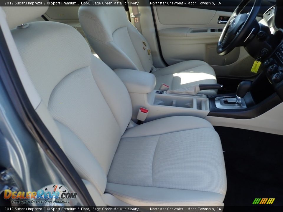 2012 Subaru Impreza 2.0i Sport Premium 5 Door Sage Green Metallic / Ivory Photo #15