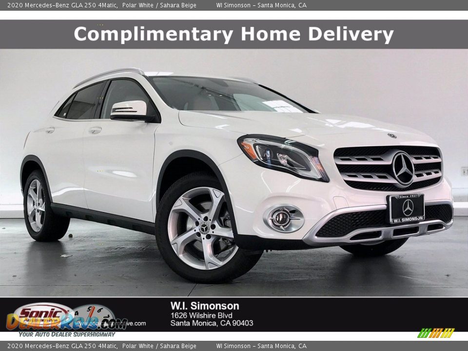 2020 Mercedes-Benz GLA 250 4Matic Polar White / Sahara Beige Photo #1