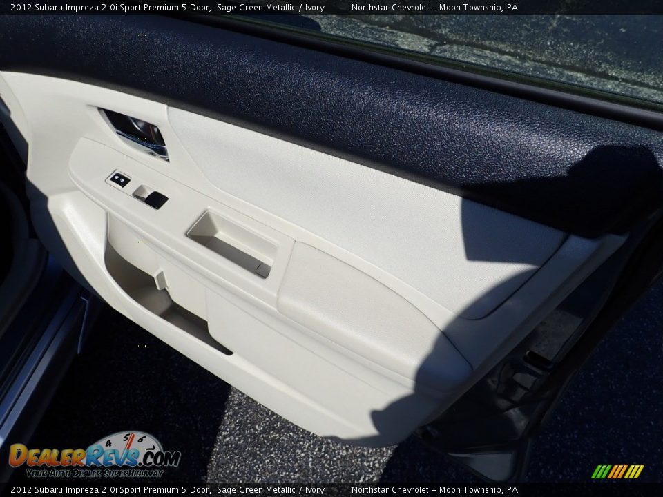 2012 Subaru Impreza 2.0i Sport Premium 5 Door Sage Green Metallic / Ivory Photo #17