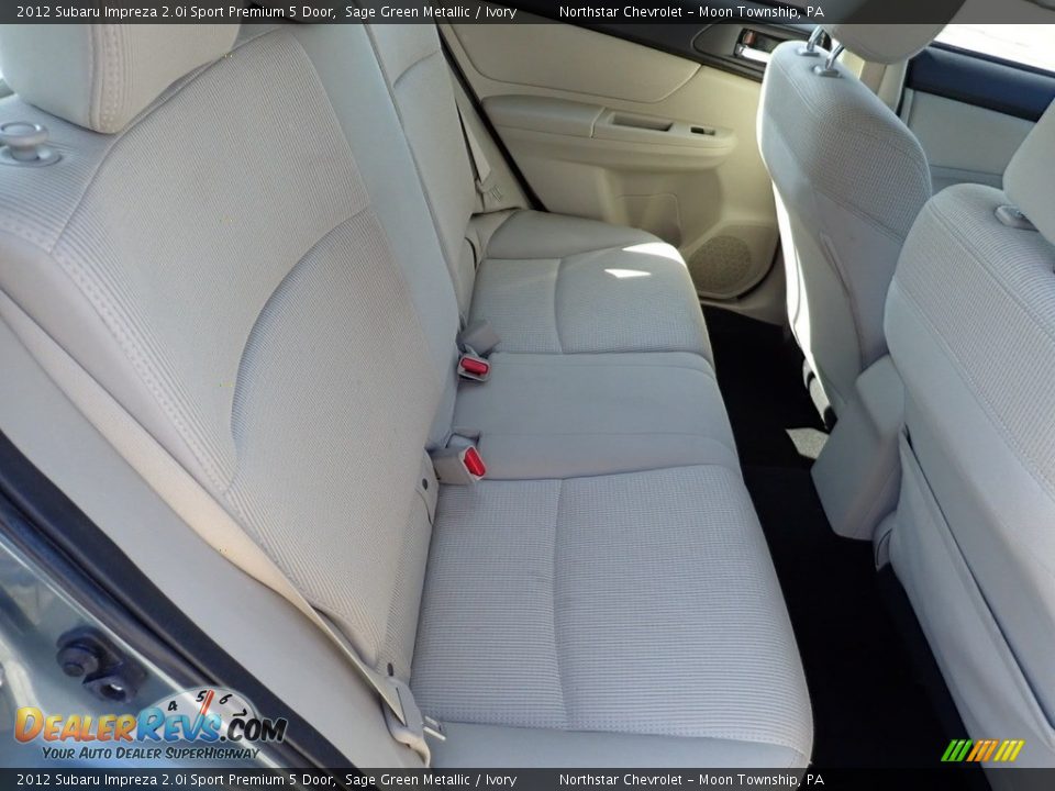 2012 Subaru Impreza 2.0i Sport Premium 5 Door Sage Green Metallic / Ivory Photo #18