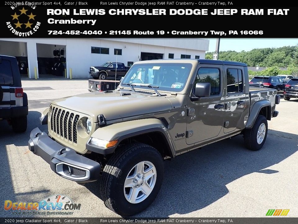2020 Jeep Gladiator Sport 4x4 Gator / Black Photo #1