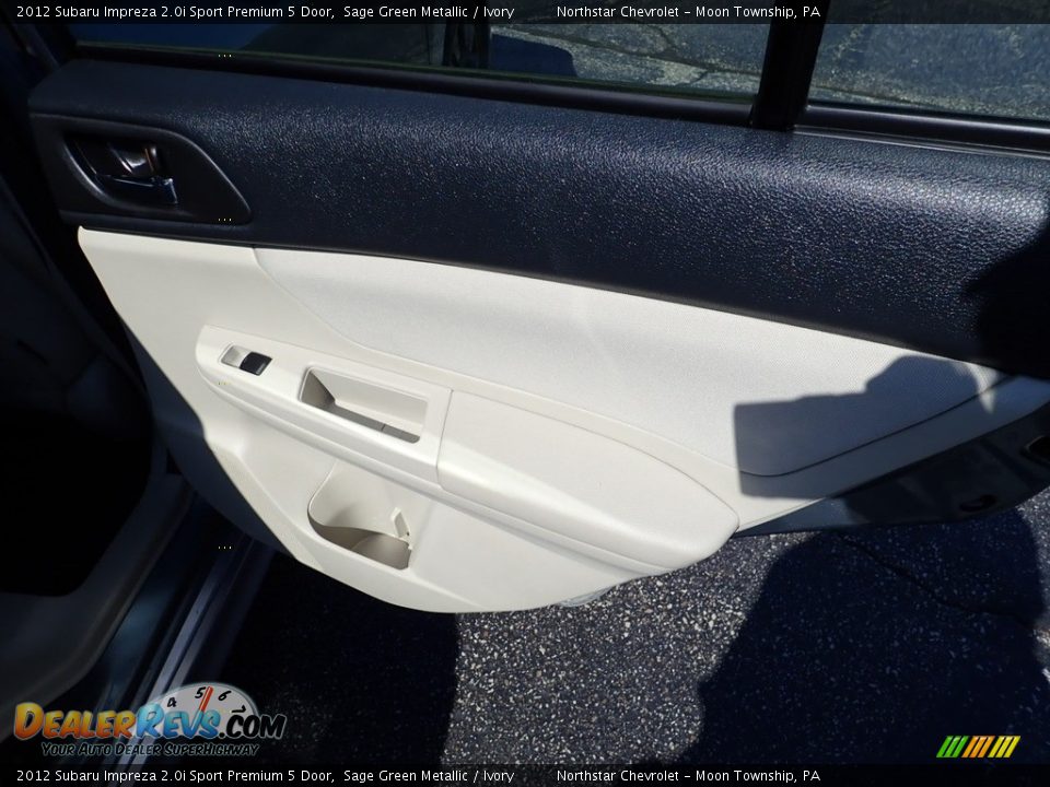 2012 Subaru Impreza 2.0i Sport Premium 5 Door Sage Green Metallic / Ivory Photo #19