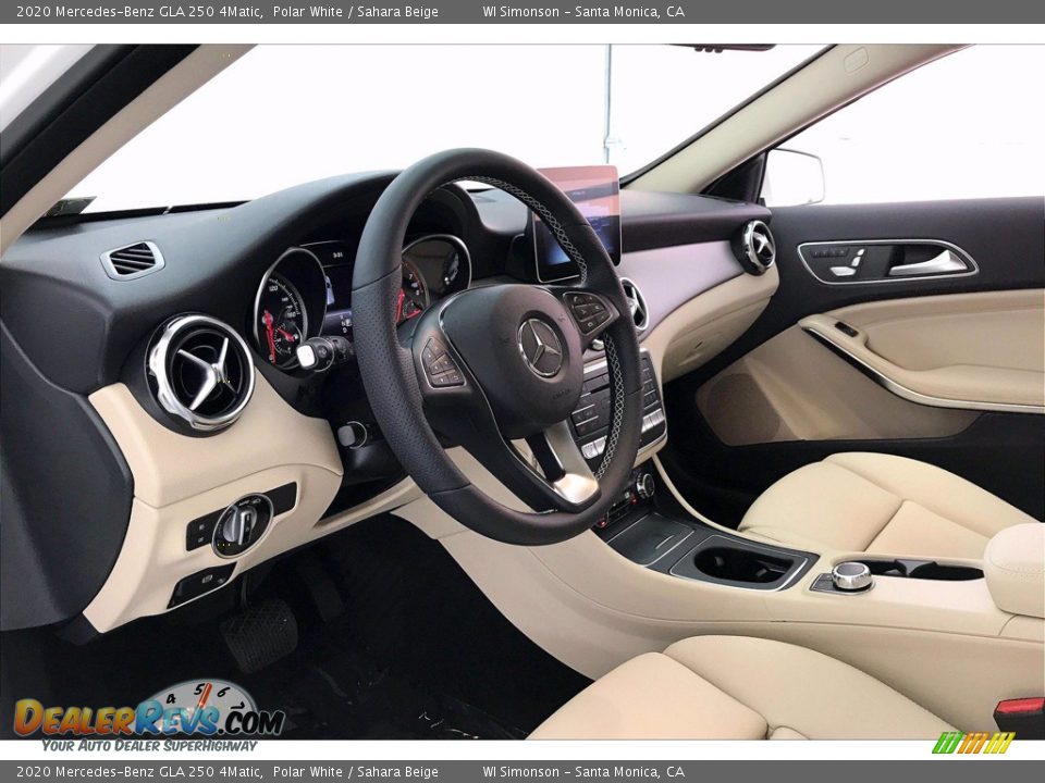 2020 Mercedes-Benz GLA 250 4Matic Polar White / Sahara Beige Photo #4
