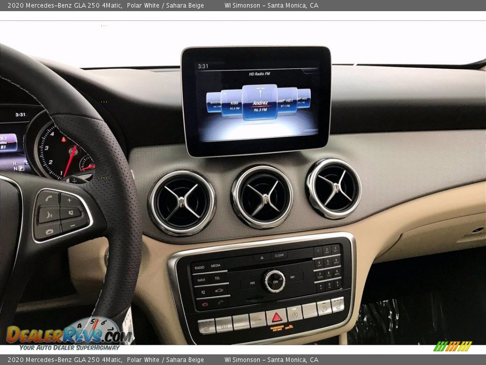 2020 Mercedes-Benz GLA 250 4Matic Polar White / Sahara Beige Photo #6