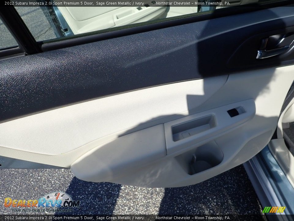 2012 Subaru Impreza 2.0i Sport Premium 5 Door Sage Green Metallic / Ivory Photo #23