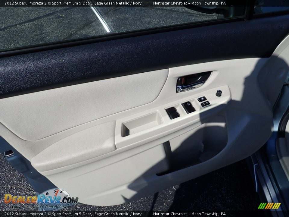 2012 Subaru Impreza 2.0i Sport Premium 5 Door Sage Green Metallic / Ivory Photo #24