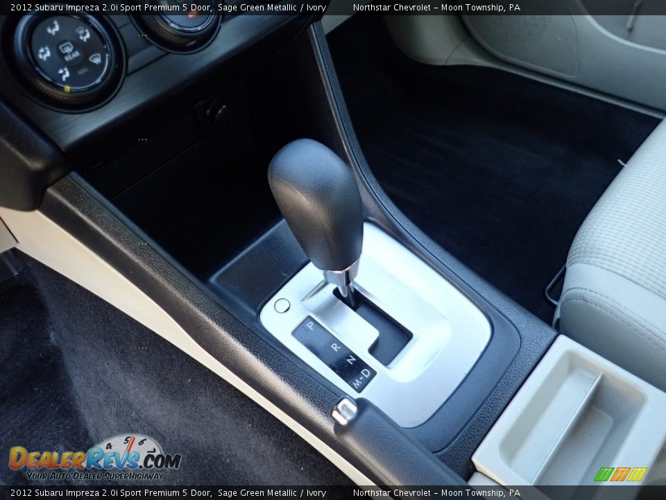 2012 Subaru Impreza 2.0i Sport Premium 5 Door Sage Green Metallic / Ivory Photo #25