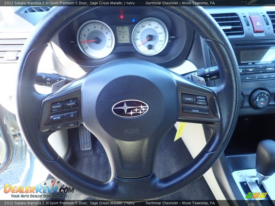 2012 Subaru Impreza 2.0i Sport Premium 5 Door Sage Green Metallic / Ivory Photo #26