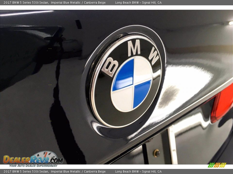 2017 BMW 5 Series 530i Sedan Imperial Blue Metallic / Canberra Beige Photo #34