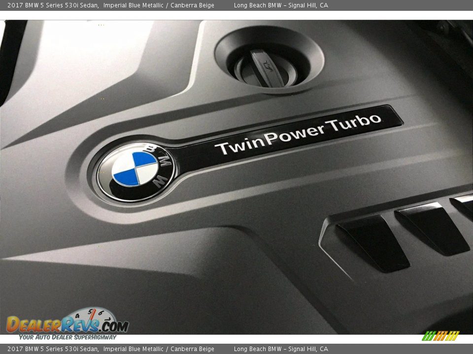 2017 BMW 5 Series 530i Sedan Imperial Blue Metallic / Canberra Beige Photo #35