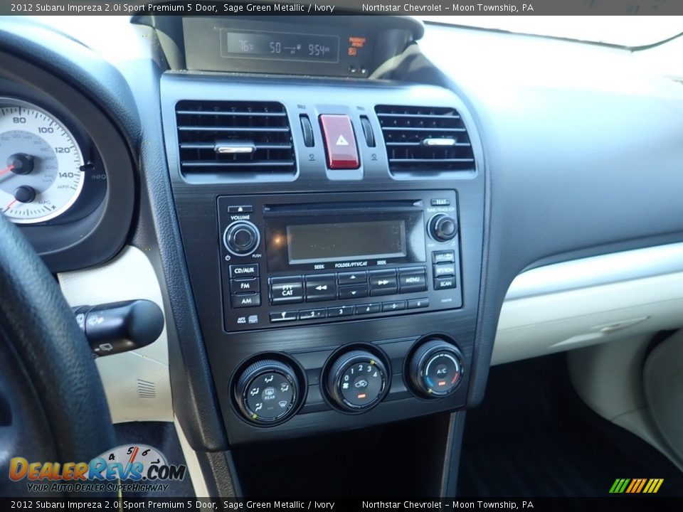 2012 Subaru Impreza 2.0i Sport Premium 5 Door Sage Green Metallic / Ivory Photo #28