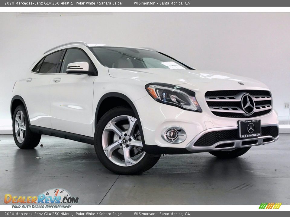 2020 Mercedes-Benz GLA 250 4Matic Polar White / Sahara Beige Photo #12