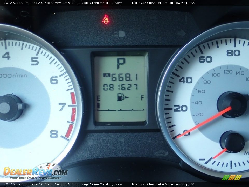 2012 Subaru Impreza 2.0i Sport Premium 5 Door Sage Green Metallic / Ivory Photo #30