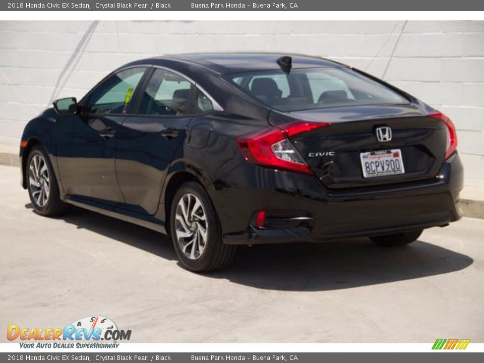 2018 Honda Civic EX Sedan Crystal Black Pearl / Black Photo #3