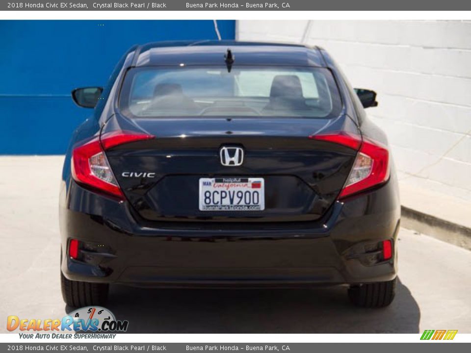 2018 Honda Civic EX Sedan Crystal Black Pearl / Black Photo #12