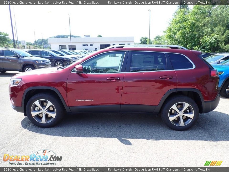 2020 Jeep Cherokee Limited 4x4 Velvet Red Pearl / Ski Gray/Black Photo #3