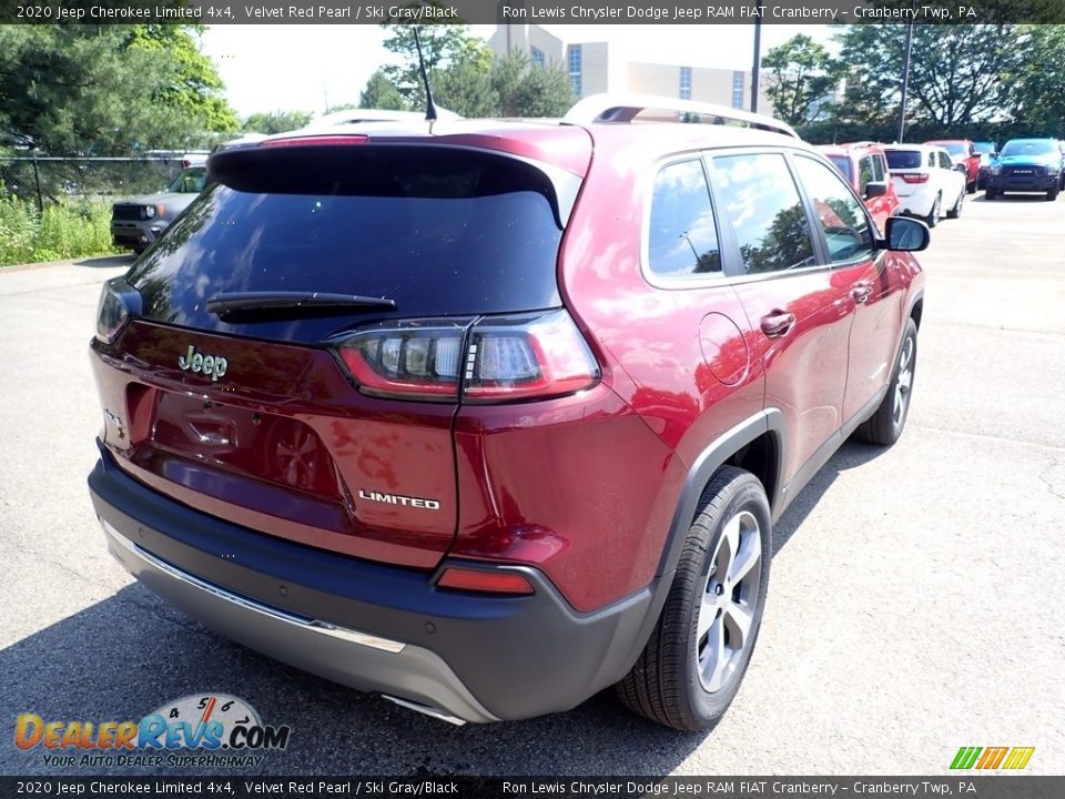 2020 Jeep Cherokee Limited 4x4 Velvet Red Pearl / Ski Gray/Black Photo #6