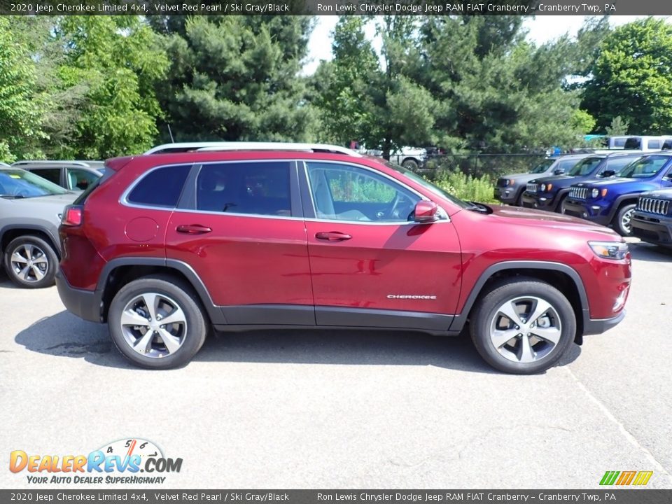 2020 Jeep Cherokee Limited 4x4 Velvet Red Pearl / Ski Gray/Black Photo #7