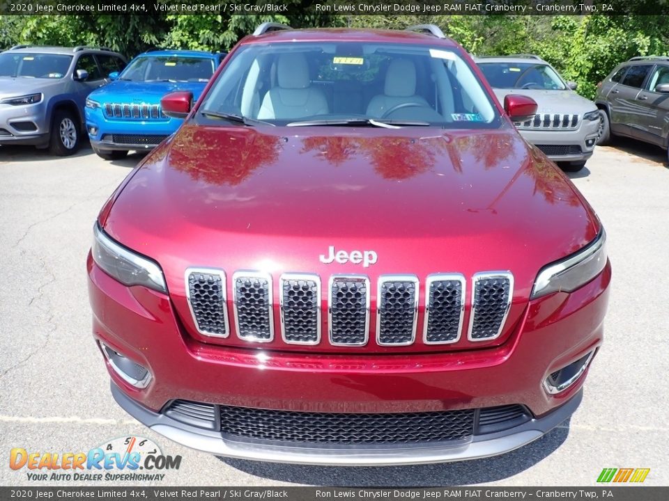 2020 Jeep Cherokee Limited 4x4 Velvet Red Pearl / Ski Gray/Black Photo #9