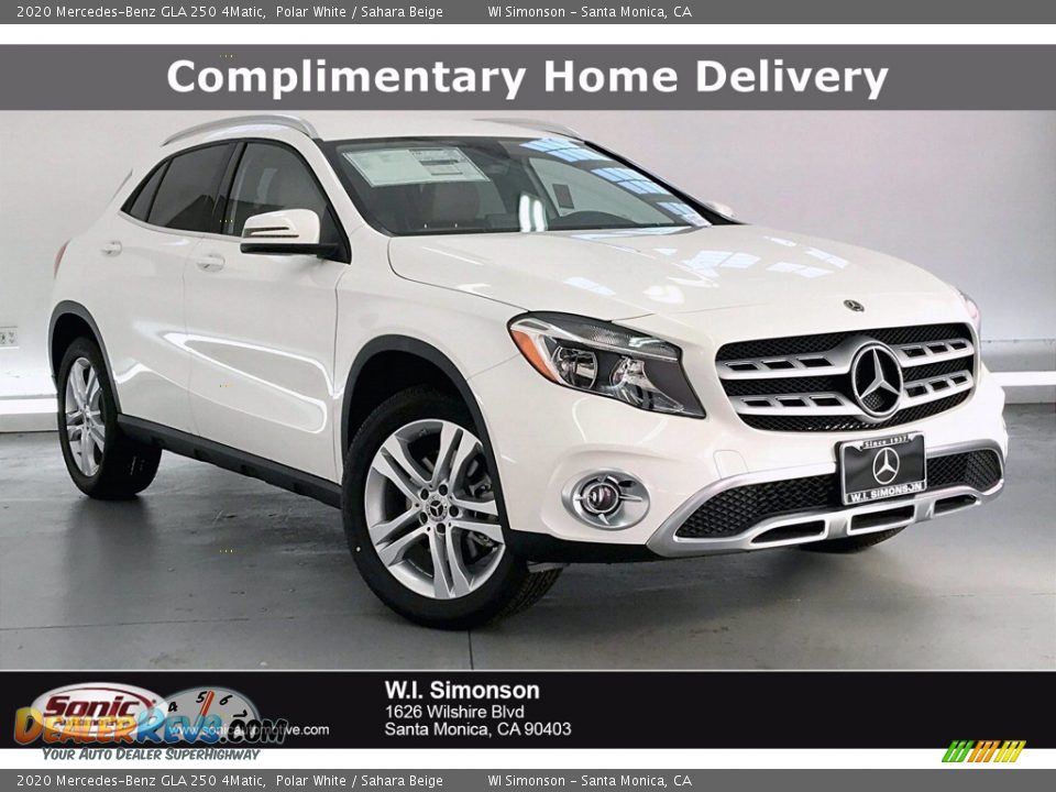 2020 Mercedes-Benz GLA 250 4Matic Polar White / Sahara Beige Photo #1