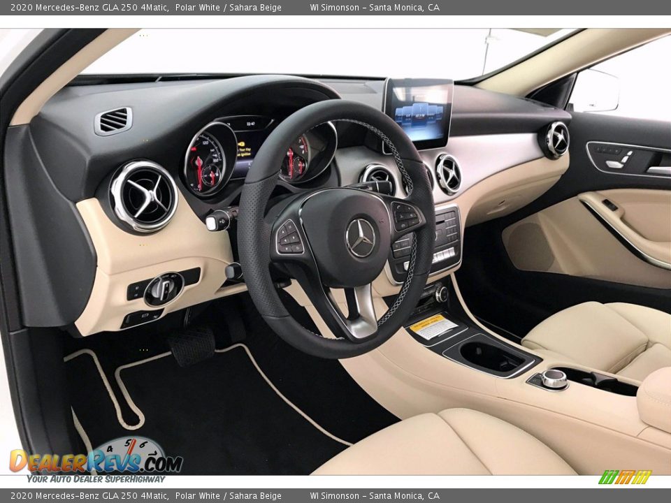 2020 Mercedes-Benz GLA 250 4Matic Polar White / Sahara Beige Photo #4