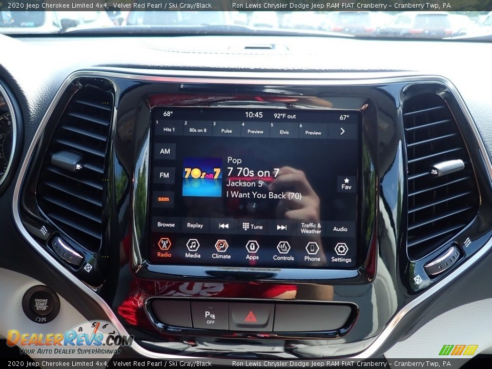 2020 Jeep Cherokee Limited 4x4 Velvet Red Pearl / Ski Gray/Black Photo #17