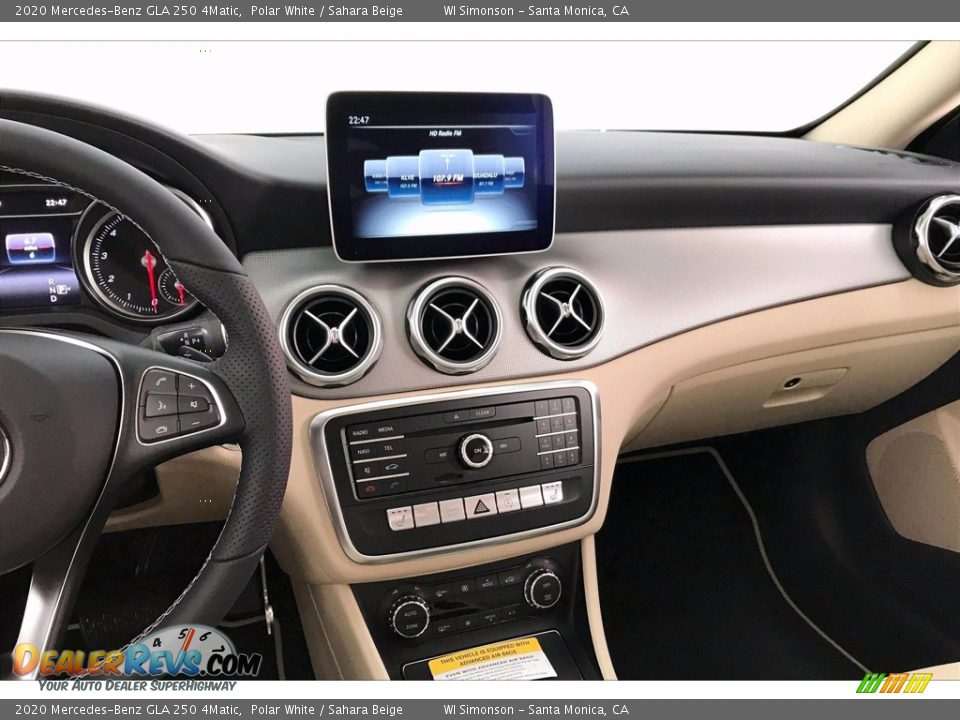2020 Mercedes-Benz GLA 250 4Matic Polar White / Sahara Beige Photo #6