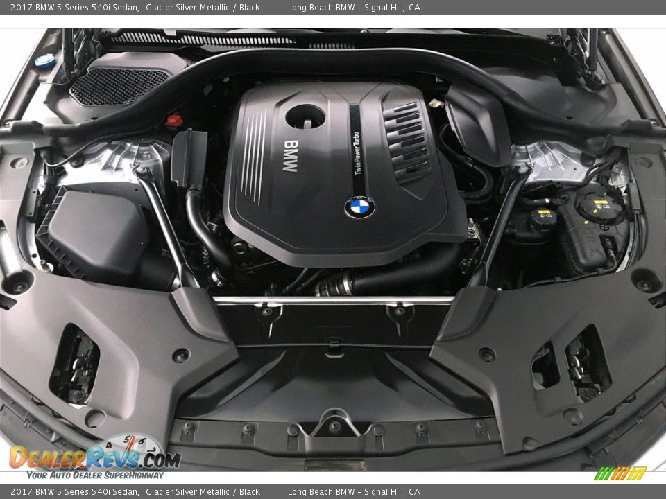 2017 BMW 5 Series 540i Sedan Glacier Silver Metallic / Black Photo #9