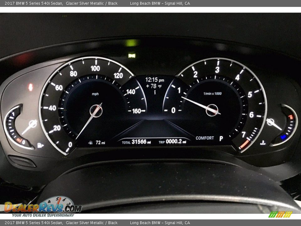 2017 BMW 5 Series 540i Sedan Glacier Silver Metallic / Black Photo #20