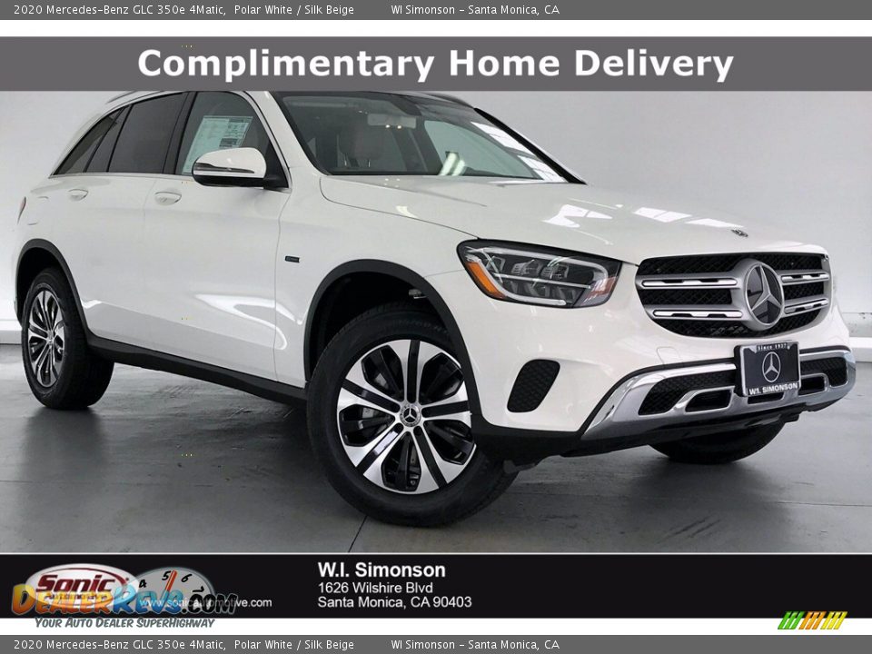 2020 Mercedes-Benz GLC 350e 4Matic Polar White / Silk Beige Photo #1