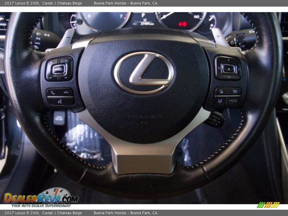 2017 Lexus IS 200t Caviar / Chateau Beige Photo #15