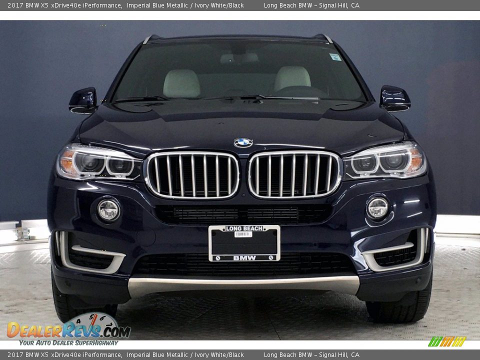 2017 BMW X5 xDrive40e iPerformance Imperial Blue Metallic / Ivory White/Black Photo #2