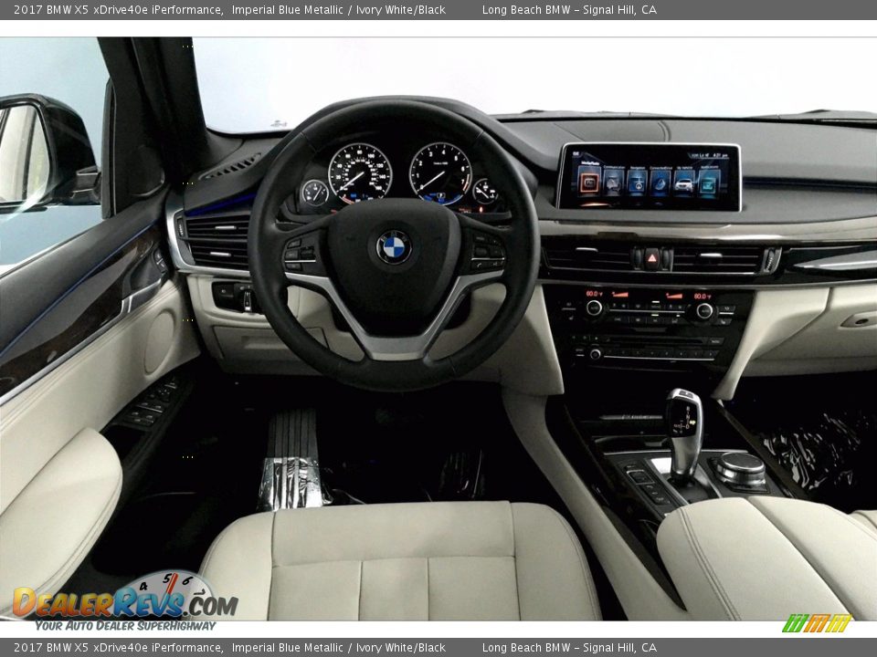 2017 BMW X5 xDrive40e iPerformance Imperial Blue Metallic / Ivory White/Black Photo #4