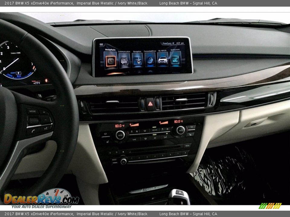 2017 BMW X5 xDrive40e iPerformance Imperial Blue Metallic / Ivory White/Black Photo #5