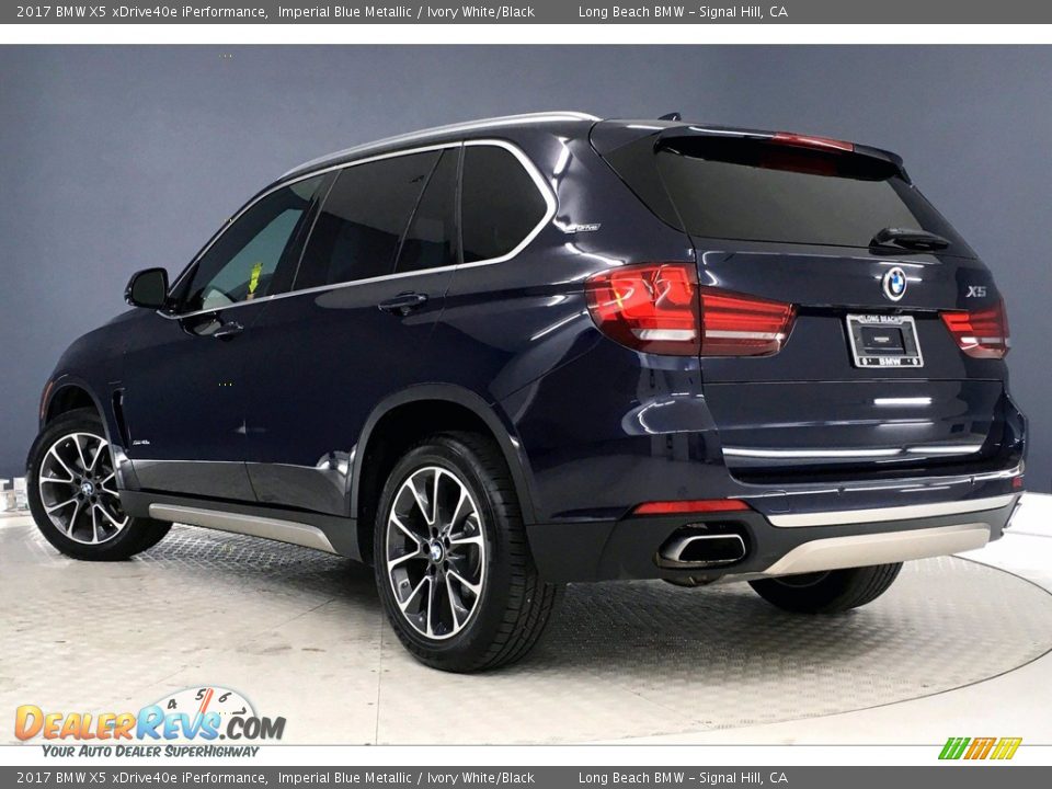 2017 BMW X5 xDrive40e iPerformance Imperial Blue Metallic / Ivory White/Black Photo #10