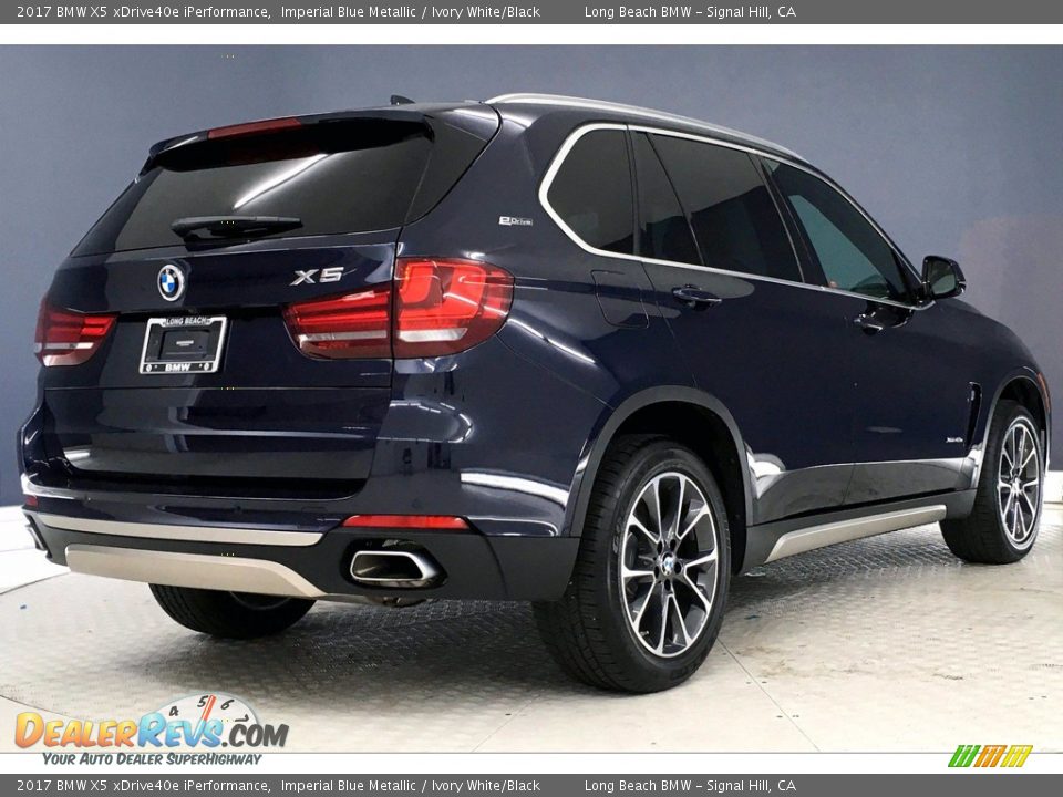 2017 BMW X5 xDrive40e iPerformance Imperial Blue Metallic / Ivory White/Black Photo #13