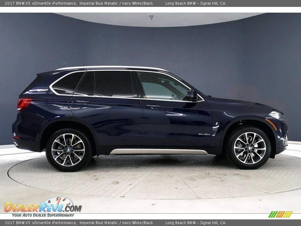 2017 BMW X5 xDrive40e iPerformance Imperial Blue Metallic / Ivory White/Black Photo #14
