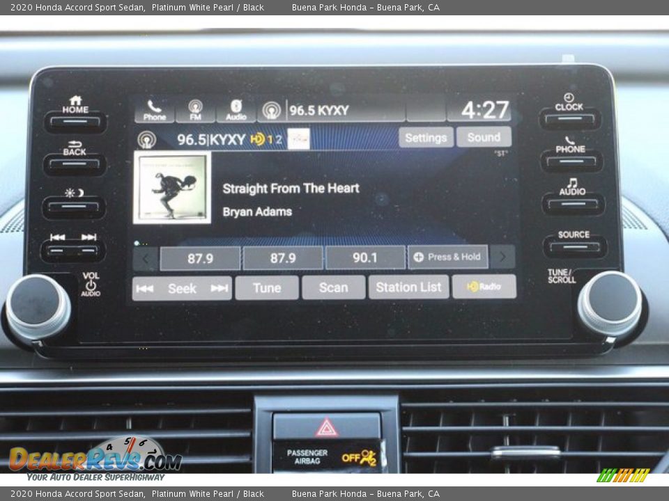 2020 Honda Accord Sport Sedan Platinum White Pearl / Black Photo #13