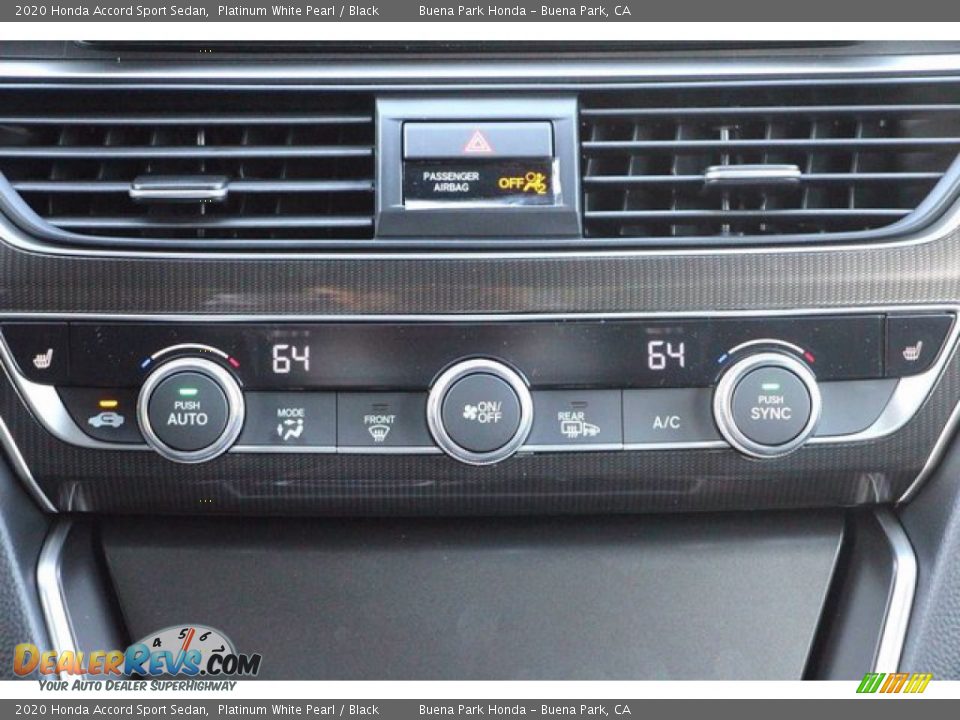 2020 Honda Accord Sport Sedan Platinum White Pearl / Black Photo #14