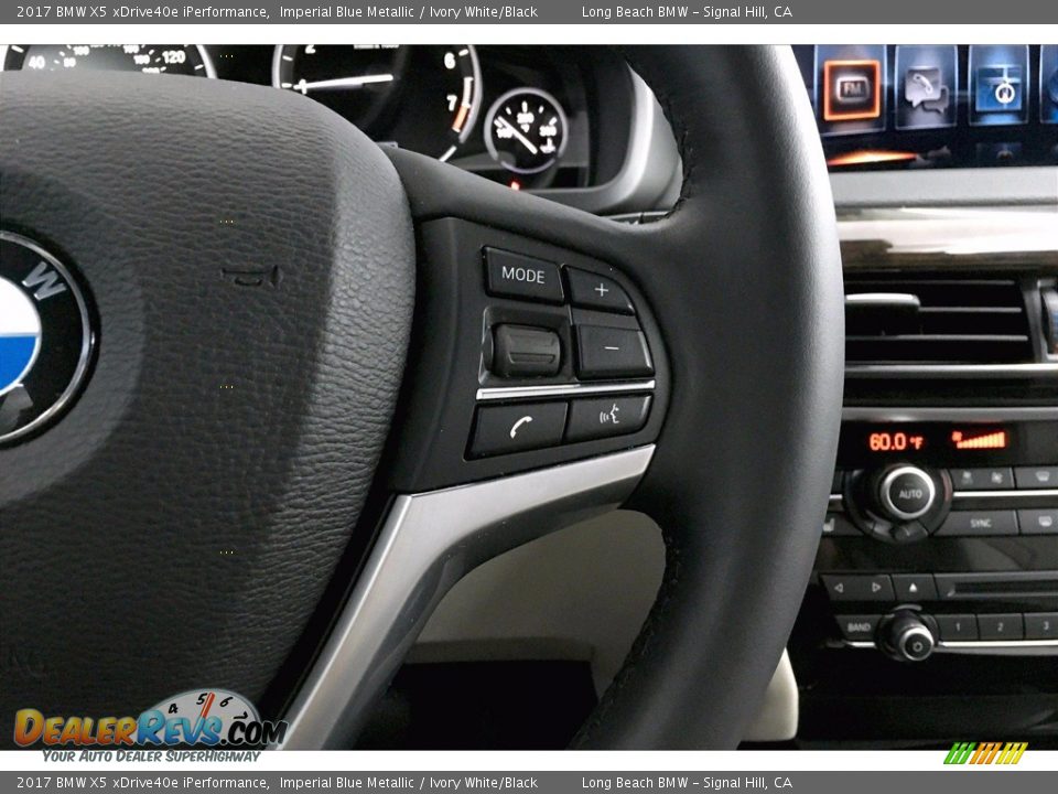 2017 BMW X5 xDrive40e iPerformance Imperial Blue Metallic / Ivory White/Black Photo #19