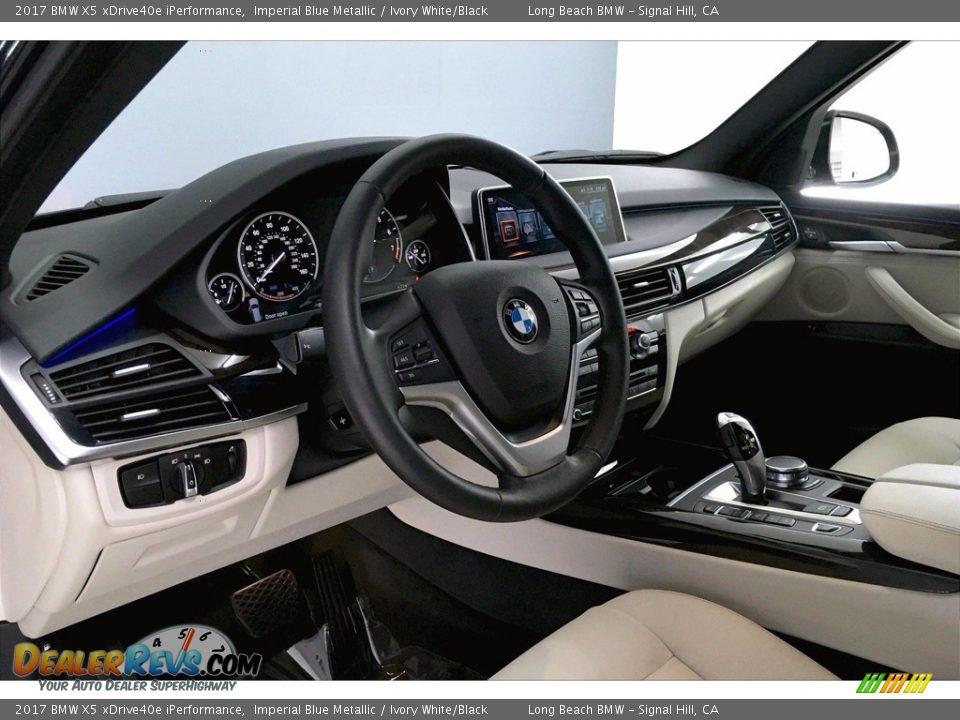 2017 BMW X5 xDrive40e iPerformance Imperial Blue Metallic / Ivory White/Black Photo #21