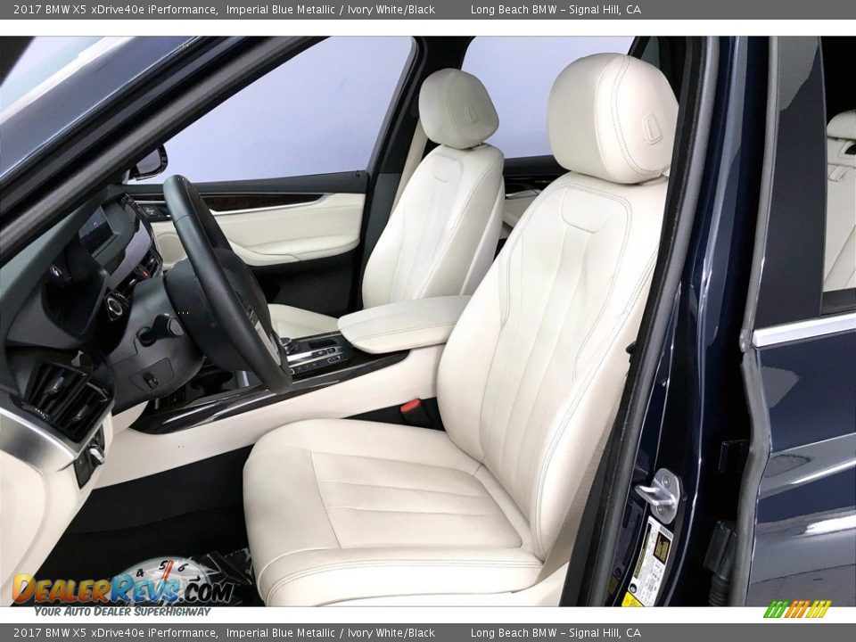 2017 BMW X5 xDrive40e iPerformance Imperial Blue Metallic / Ivory White/Black Photo #28