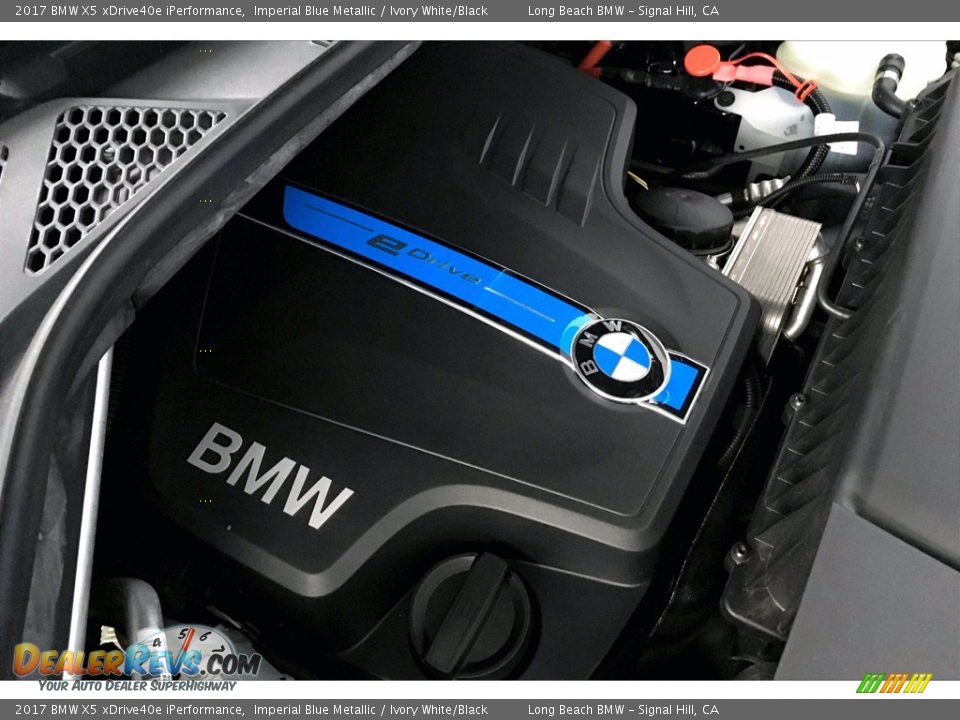2017 BMW X5 xDrive40e iPerformance Imperial Blue Metallic / Ivory White/Black Photo #35